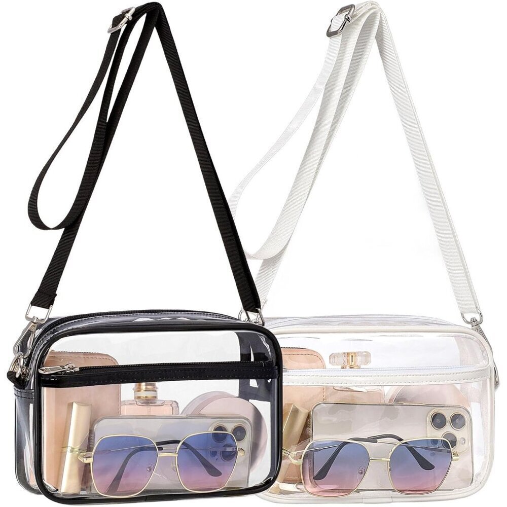 Clear Stadium Bag PVC Crossbody for Women Game Day Concerts Sports Festival